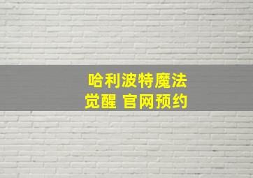 哈利波特魔法觉醒 官网预约